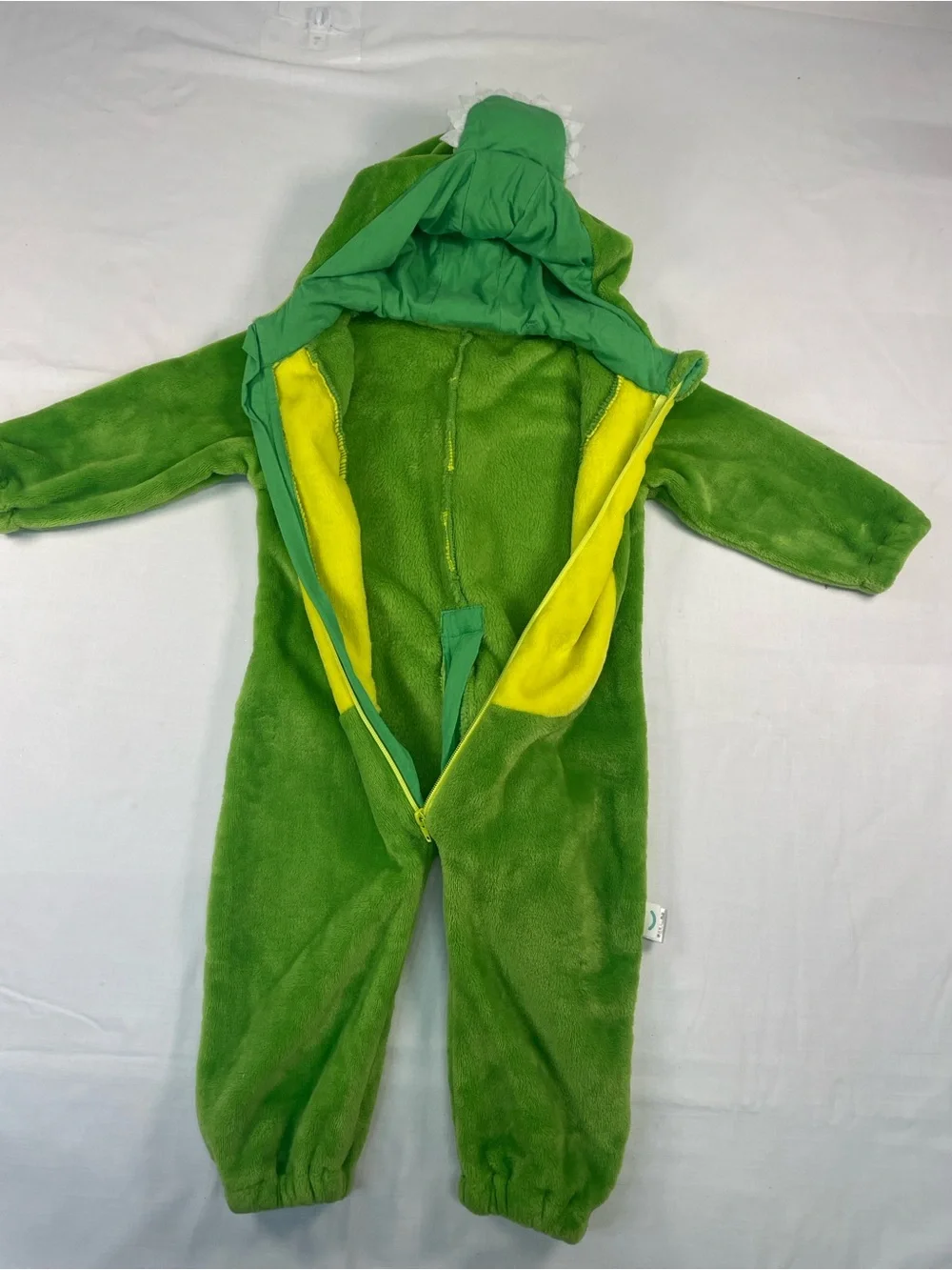 Toddler Dinosaur one piece fleece costume cuffs tail